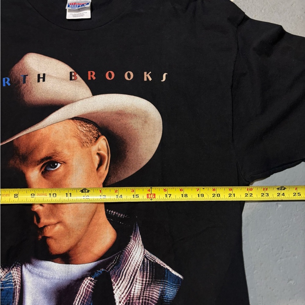 Men's Vintage Garth‎ Brooks Fresh Horses Tour 1996  Size XL Black Country 90s - Picture 2 of 6